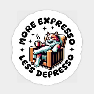 More Expresso Less Depresso Sticker